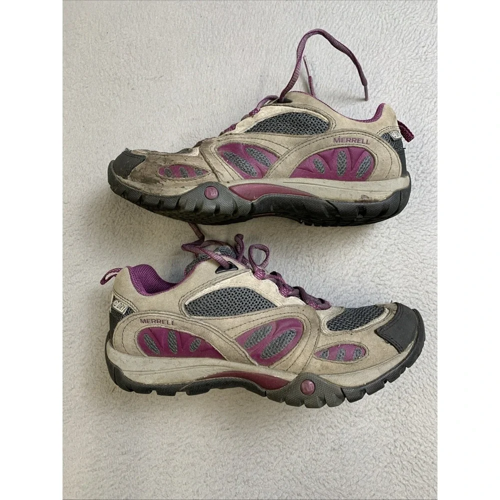 MERRELL Shoes Women's 6.5 Select‎ Dry Gray Purple Laces Air Cushion Select Grip